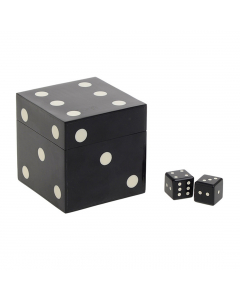 Black White Dice Box Set 5 Dices