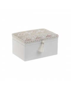 White Beige Wooden Box (14 cm)