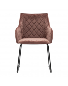 Pink RM Frisco Velvet Armchair (83cm)