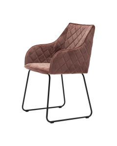 Pink RM Frisco Velvet Armchair (83cm)