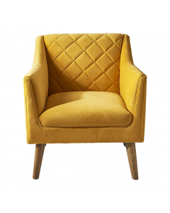 Yellow RM Contessa Velvet Armchair (82cm)
