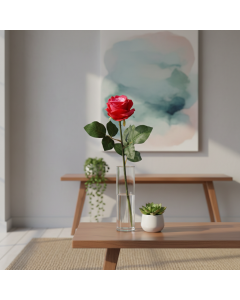 Pink Rose Stem (48 cm)