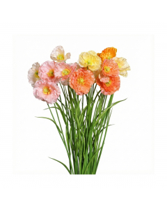 Faux Poppy & Grass Bundle – Sunset Hues (68 cm)