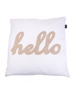 Ivory Hello Acrylic Cushion Cover (50 cm)