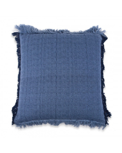 Blue Fray Cushion Cover (50 cm)