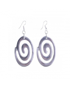Metal earrings in silver color S