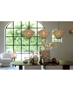 Dark Brown Aymara Wood Dining Table (220 cm)