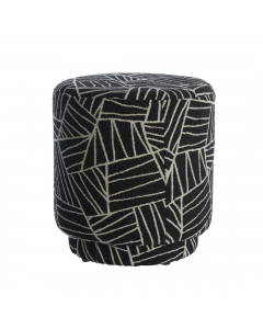Davonte Black White Pouf (44 cm)