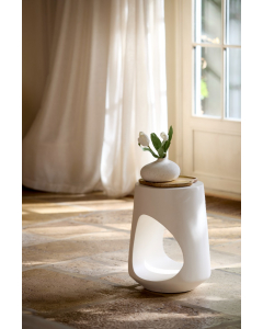 Assago Cream Ceramics Deco Vase (18cm)