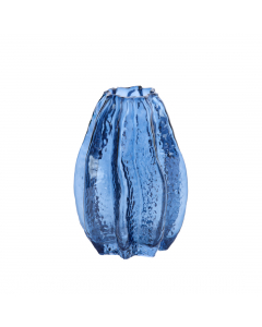 Zina Dark Blue Glass Vase (20 cm)