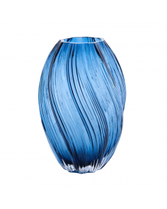 Zeina Dark Blue Glass Vase (27 cm)
