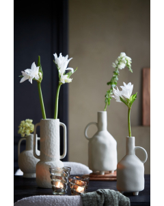 Otaru Cream Ceramics Deco Vase (21cm)