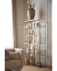 Dusit Amber Glass Stone Finish Vase (38cm)