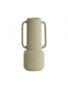 Ziro Ceramic Matt Olive Green Deco Vase (34.5 cm)