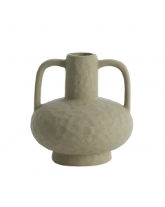 Ziro Ceramics Matt Olive Green Deco Vase (20 cm)