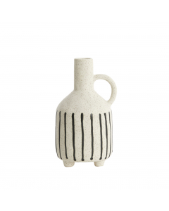 Jonai Ceramic Matt Cream Deco Vase (21.5 cm)