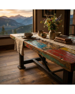 Reclaimed Wood Tafelbank Bench (185 cm)