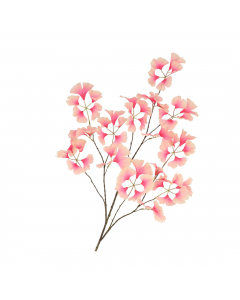Pink Champagne Ginkgo Silk Branch (130 cm)