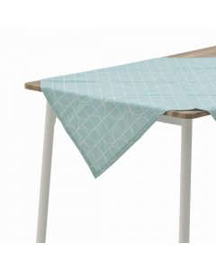 Turquoise White Table Cloth (90 cm)
