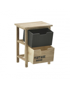 Natural Black Wooden Cabinet (44 cm)