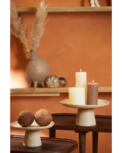 Ota Sand Light Brown Dish On Base (31 cm)