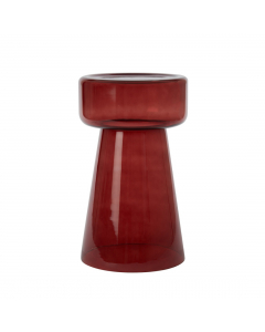 Dakwa Glass Burgundy Side Table (50cm)