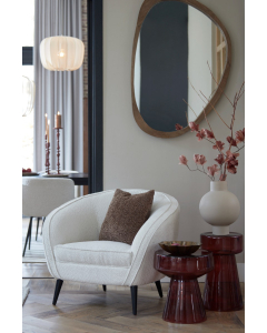 Dakwa Glass Burgundy Side Table (50cm)