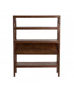 Yuki Acacia Wood Open Cabinet (160 cm)