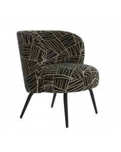 Dieyda Black and White Chair (72 cm)