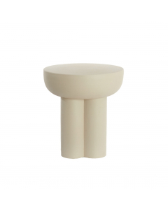 Mikola Matt Cream Side Table (50cm)