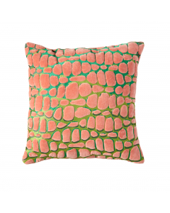 Tomba Green And Coral Cushion (45 cm)