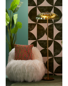 Tomba Green And Coral Cushion (45 cm)