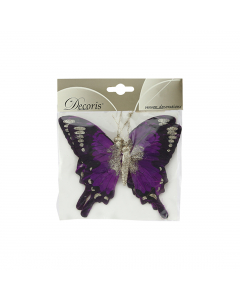 Purple Butterfly With Wire (15 cm)