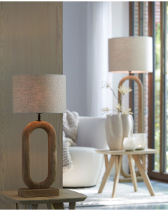 Pacero Matt Wood Lamp Base (44 cm)