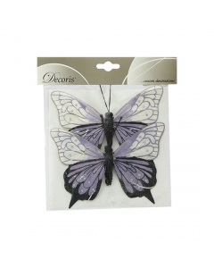 Lilac Butterfly On Wire (16 cm)