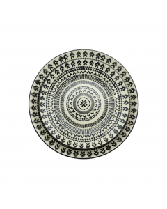 Dessert plate black and white d20.5cm