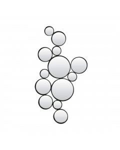 Cielo Circles Matt Black Mirror (127cm)