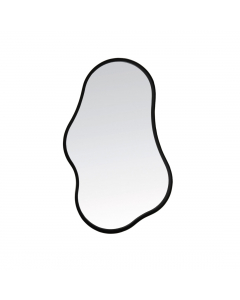 Levu Matt Black Mirror (59cm)