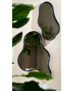 Levu Matt Black Mirror (59cm)