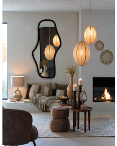 Velano Matt Dark Brown Wood Mirror (161 x 80 cm)