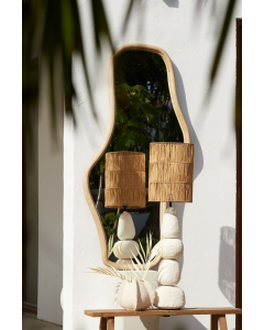 Celano Matt Natural Wood Mirror (161 x 80 cm)