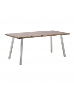 Natural Acacia Wood Table With Metal Legs