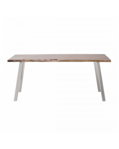 Natural Acacia Wood Table With Metal Legs