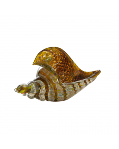 Olive Green Glass Shell Ornament (12 cm)
