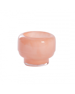Solvay Peach Glass Tealight (10 cm)