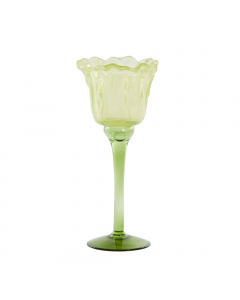 Flowaly Green Light Green Tealight On Base (22.5 cm)