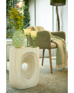 Flowaly Green Light Green Tealight On Base (22.5 cm)