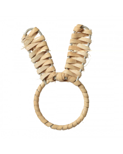 Natural Bunny Head Napkin Ring 4 Pcs (9 cm)