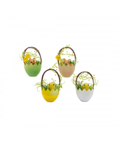 Plastic Easter Basket With Chick (15 cm)