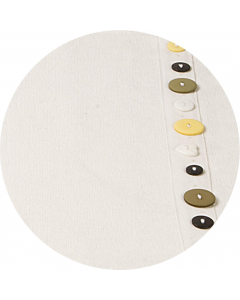 Ivory Button Placemat Set 4pcs (45 cm)